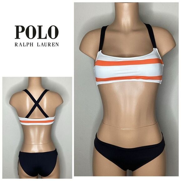 New. POLO & La Blanca stripe bikini. Small. Retails $169 - Picture 1 of 8